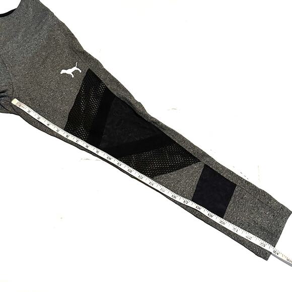 Victoria's Secret Pink Gray Cropped Sheer Panel Active Leggings Women's S Small - Picture 4 of 5